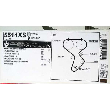 Ремень ГРМ GATES 5514XS-2