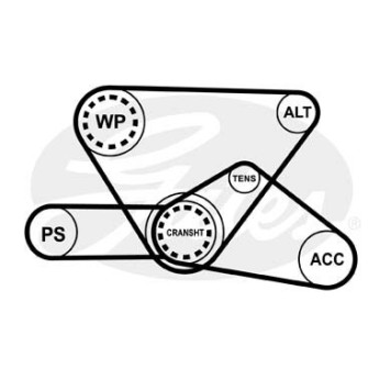Клиновой ремень 8701-16473 <b>GATES AVX13x1075HD</b>-1
