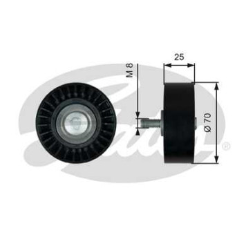 Ролик обводной ремня поликлинового (7803-21768) <b>GATES T36768</b>-1