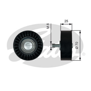 Ролик обводной ремня поликлинового (7803-21768) <b>GATES T36768</b>