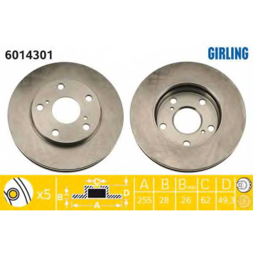 Тормозной диск GIRLING 6014301