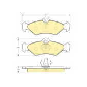 Колодки тормозные дисковые для MERCEDES SPRINTER(901, 902, 903) / VW LT(2, 2DA, 2DB, 2DC, 2DD, 2DE, 2DF, 2DH, 2DK) <b>GIRLING 6112622 / 21621</b>