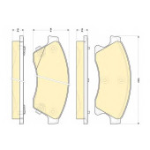 Колодки тормозные дисковые для CHEVROLET AVEO(T300), CRUZE(J300,J305,J308) / OPEL ASTRA GTC J, ASTRA <b>GIRLING 6118439 / 25031</b>