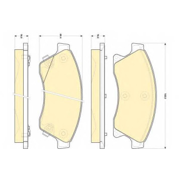 Колодки тормозные дисковые для CHEVROLET AVEO(T300), CRUZE(J300,J305,J308) / OPEL ASTRA GTC J, ASTRA <b>GIRLING 6118439 / 25031</b>