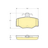 Колодки тормозные дисковые для NISSAN ALMERA TINO(V10), ALMERA(N16), PRIMERA(P10,P11,W10,WP11) <b>GIRLING 6130921 / 21545</b>