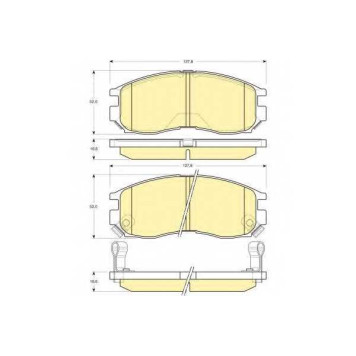 Колодки тормозные дисковые для MITSUBISHI COLT, ECLIPSE, FTO, GALANT, LANCER, SANTAMO, SPACE RUNNER, SPACE <b>GIRLING 6131339 / 21647</b>