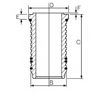 Гильза цилиндра GOETZE ENGINE 14-676420-00