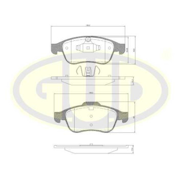 Колодки пер dac duster/ren fluence/megane/scenic/grand scenic 05- ate <b>G.U.D GBP124810</b>