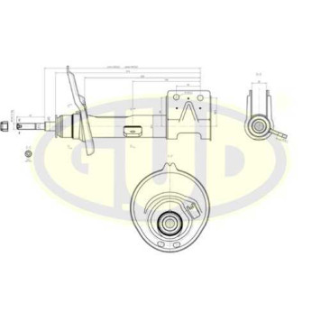 Амортизатор pgt 308 07- прав пер. <b>G.U.D GSA333768</b>