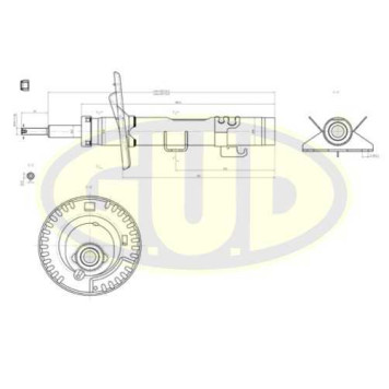 Амортизатор vw t5 03-09 пер <b>G.U.D GSA335607</b>