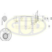 Амортизатор seat alteatoledovw caddygolf vgolf passat cc 6.08- пер <b>G.U.D GSA335808</b>