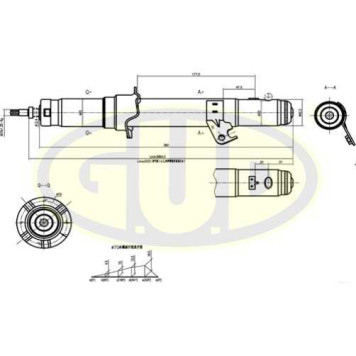 Амортизатор подвески <b>G.U.D GSA341351</b>