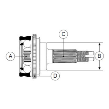 Шрус NISSAN MAXIMA QX 94=> с абс <b>H.D.K. NI-27A46</b>