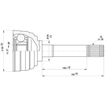 Шрус NISSAN <b>H.D.K. NI-64</b>