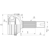 Шрус TOYOTA YARIS 1.0 16V 99- +ABS <b>H.D.K. TO-40A48</b>