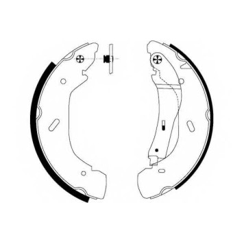 Комплект тормозных колодок для FORD TRANSIT(FA# #,FB# #,FC# #,FD# #,FM# #,FN# #,FS# #,FZ# #) <b>HELLA 8DB 355 001-961 / H9170</b>