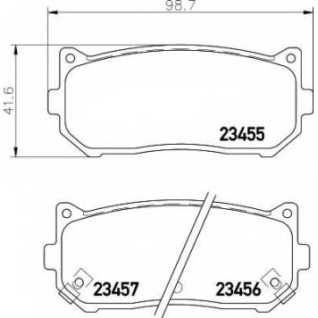Колодки тормозные дисковые | зад | <b>HELLA 8DB 355 009-341</b>