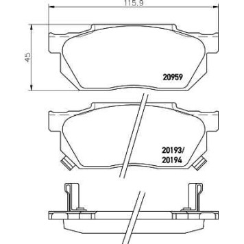 Колодки тормозные NAO <b>HELLA 8DB355026-831</b>