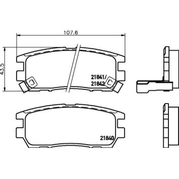 Колодки тормозные NAO <b>HELLA 8DB355027-331</b>