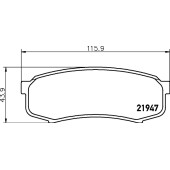Колодки тормозные NAO <b>HELLA 8DB355027-381</b>