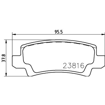 Колодки тормозные NAO <b>HELLA 8DB355027-961</b>