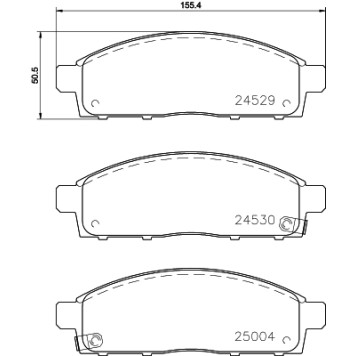 Колодки тормозные NAO <b>HELLA 8DB355028-611</b>