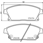 Колодки тормозные NAO <b>HELLA 8DB355028-821</b>