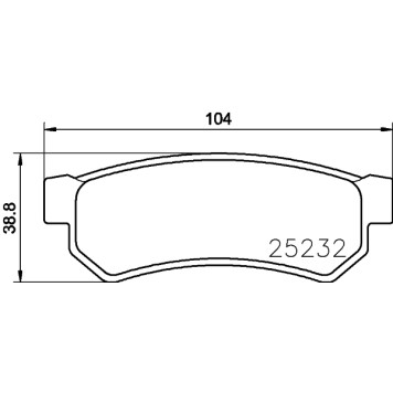 Колодки тормозные NAO <b>HELLA 8DB355029-111</b>
