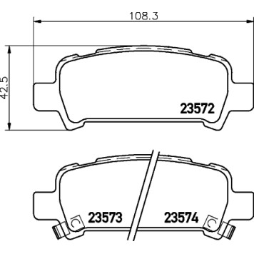 Колодки тормозные NAO <b>HELLA 8DB355029-441</b>