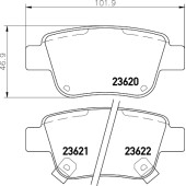 Колодки тормозные NAO <b>HELLA 8DB355029-621</b>