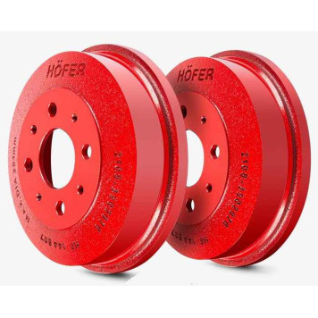 Барабан тормозной ВАЗ 2108 комплект 2шт красные <b>HOFER HF 144 807</b>