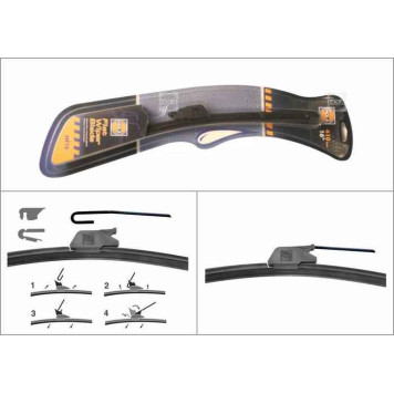 41см бескаркасная щетка стеклоочистителя GAZ Volga LADA Kalina CHEVROLET Aveo (пассажир) <b>HOLA HF16</b>