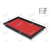 Фильтр воздушный NISSAN ALMERA 00-11 / PATHFINDER II 97-04 / PRIMERA 90- / TEANA 03- <b>HOSU HSAF0023</b>