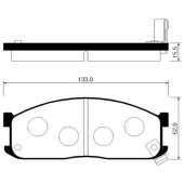 Колодки тормозные MAZDA E1600 (78-84),E2000 (84-03) передние (4шт.) <b>HSB HP1010</b>