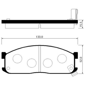 Колодки тормозные MAZDA E1600 (78-84),E2000 (84-03) передние (4шт.) <b>HSB HP1010</b>