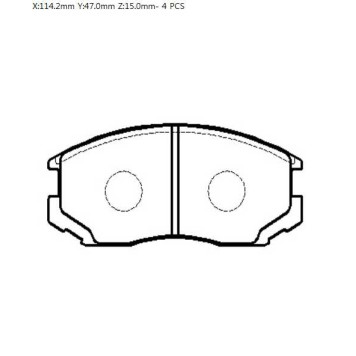 Колодки тормозные MITSUBISHI Colt передние (4шт.) <b>HSB HP5013</b>-1