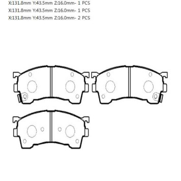 Колодки тормозные MAZDA 626 (92-02),Xedos 6,Premacy передние (4шт.) <b>HSB HP5026</b>-1