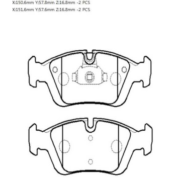 Колодки торм. ( №1 в корее) BMWZ4318325328Z3318325328320i325i`91-08`91-08 E36E46 перед. к-т <b>HSB HP5031</b>-1