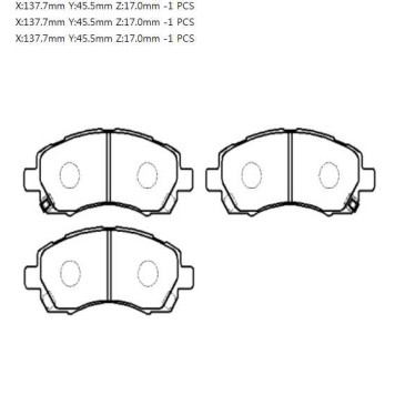 Колодки тормозные дисковые передн SUBARU: FORESTER 97-02, IMPREZA 94-02, LEGACY 96-02, OUTBACK 00-01 <b>HSB HP5045</b>-1