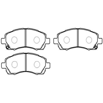 Колодки тормозные дисковые передн SUBARU: FORESTER 97-02, IMPREZA 94-02, LEGACY 96-02, OUTBACK 00-01 <b>HSB HP5045</b>