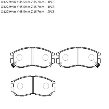 Колодки тормозные дисковые передн HYUNDAI: SANTAMO 98 - _ MITSUBISHI: COLT IV 92 - 96, ECLIPSE I 89 - 95, GALANT IV 88 - 92, GALANT V 92 - 96, GALANT VI 96 - 04, LANCER IV 88 - <b>HSB HP5064</b>-1