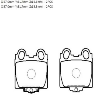 Колодки тормозные LEXUS GS300/400 IS 200/300 задние к-т <b>HSB HP5083</b>-1