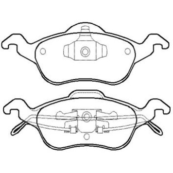 Колодки тормозные дисковые FORD FOCUS I 98-04 передние к-т <b>HSB HP5120</b>