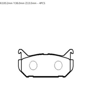 Колодки тормозные дисковые MAZDA: 626, MX-6 93- _ <b>HSB HP5125</b>-1