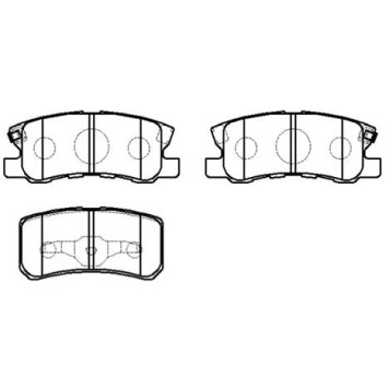 Колодки тормозные дисковые задн MITSUBISHI: PAJERO, MONTERA 00-, GRANDIS 04- <b>HSB HP5139</b>