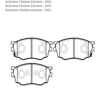 Колодки тормозные MAZDA 6 (02-07) передние (4шт.) <b>HSB HP5144</b>-1