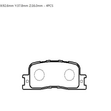 Колодки тормозные дисковые задн TOYOTA: CAMRY (EUROPA) 01-05 <b>HSB HP5161</b>-1
