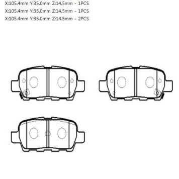 Колодки тормозные NISSAN QASHQAI/X-TRAIL/RENAULT KOLEOS/INFINITI FX35/45 задние к-т <b>HSB HP5162</b>-1