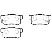 Колодки тормозные дисковые задн HONDA: ACCORD 90-05, CIVIC 01-05, CR-V 02-05 _ ACURA: TL 99-06 <b>HSB HP5164</b>