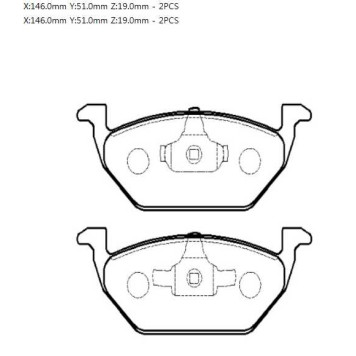 Колодки тормозные дисковые VW: GOLF 4 _ SCODA OCTA <b>HSB HP5168</b>-1